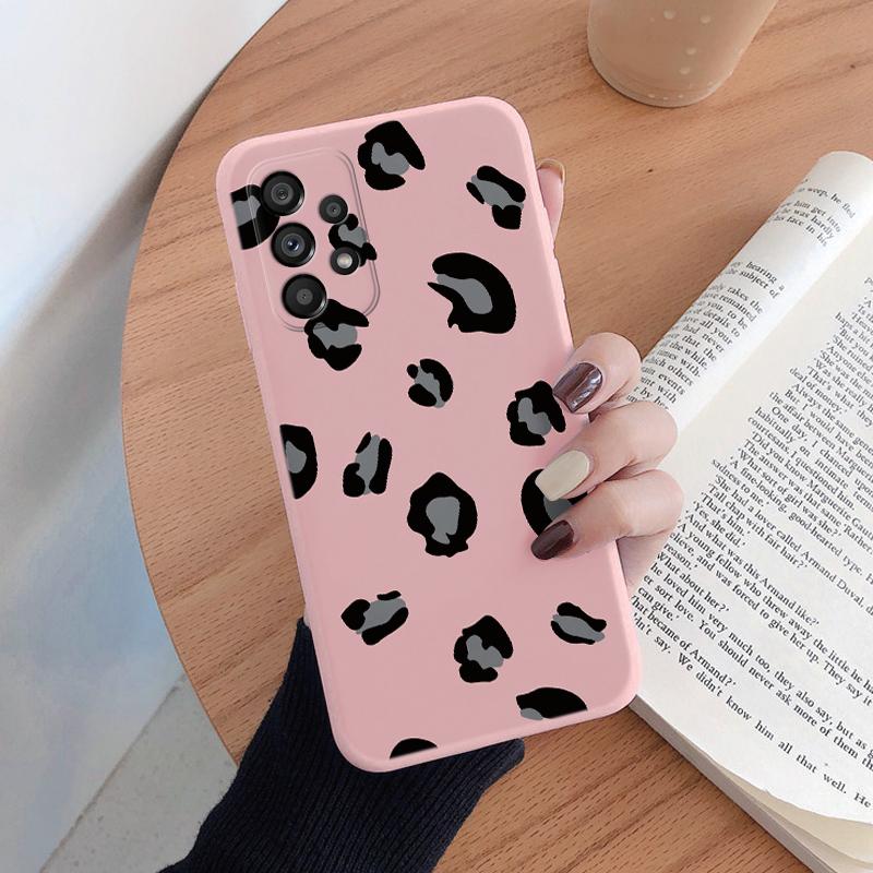 Leopard Print Phone Case For Samsung Galaxy A53 5G Protection Back Cover Soft Silicone Fundas For Samsung A56 A36 A54 A16 Cute