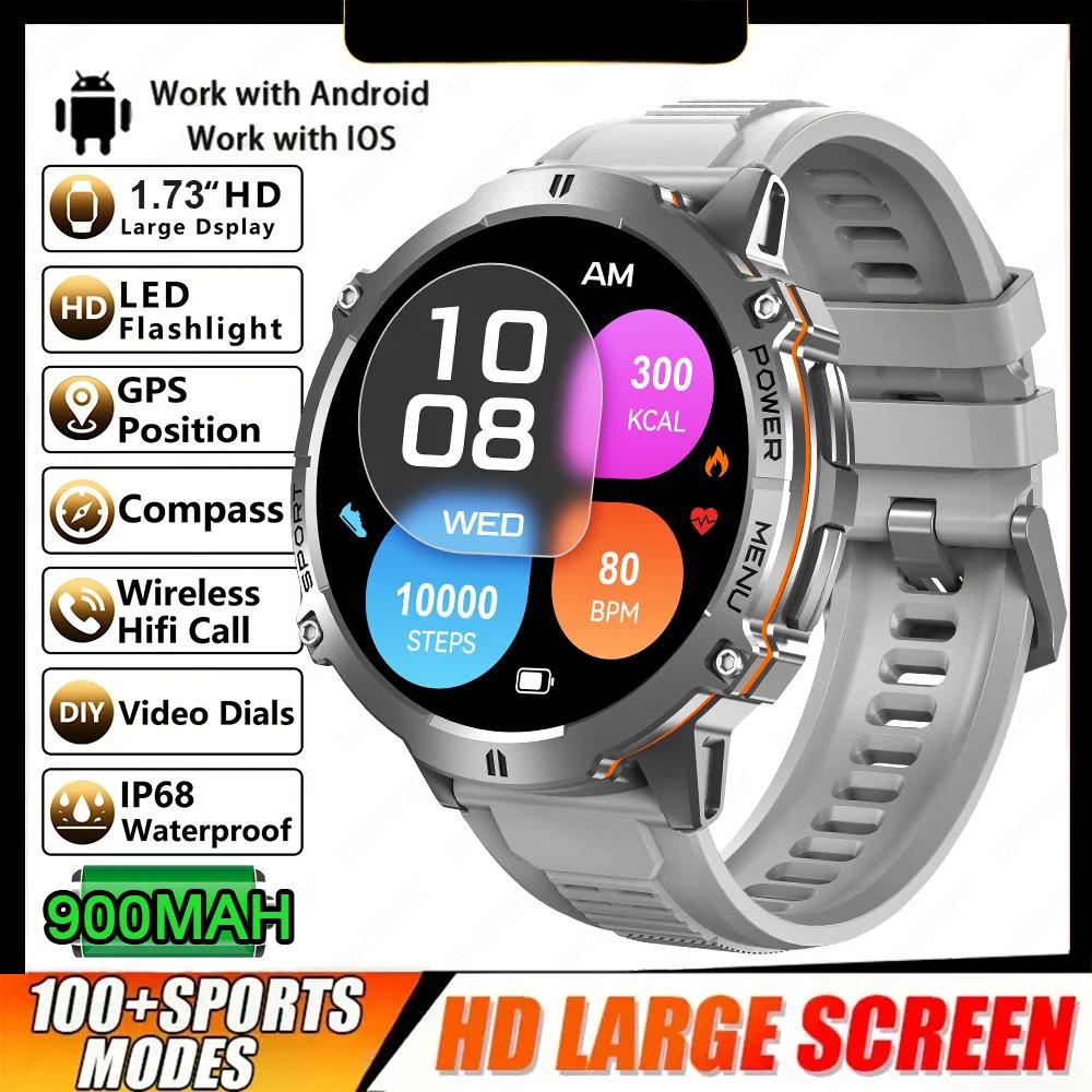 

New Model Smartwatch with 900mAh Battery, High-definition Screen, Suitable for Outdoor Sports and Fitness Tracking. сірий