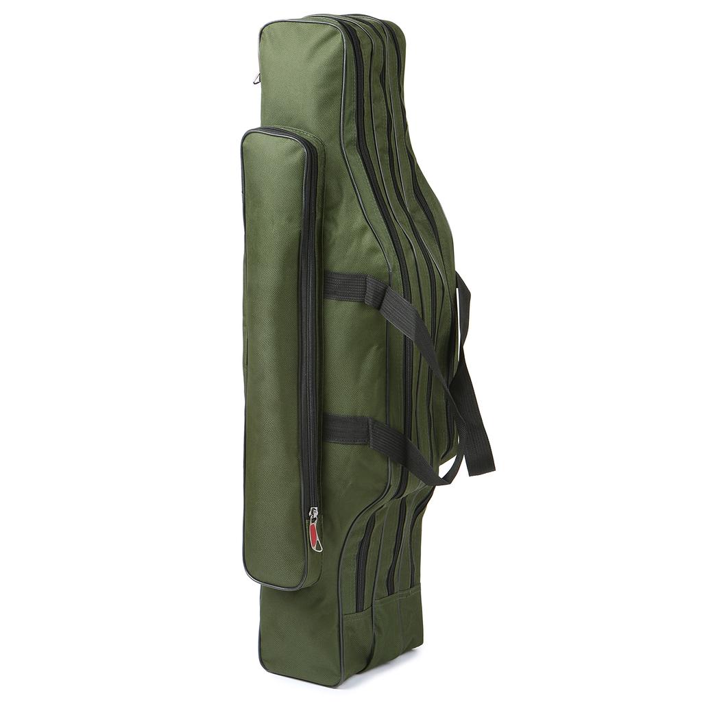 3 Layers Fishing Pole Bag Portable Folding Rod Carry Case Fishing Reel Tackle Storage Bag Case