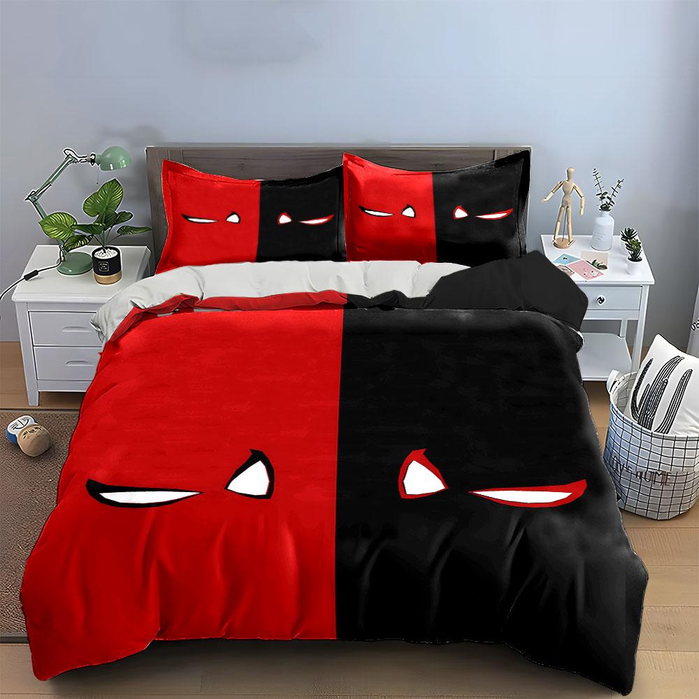 Red and Black, Eyes. Bedding Sets Duvet Cover Sets Duvet Covers Pillowcases(1 * Duvet Cover 2 * Pillowcases, Without Duvet Insert)