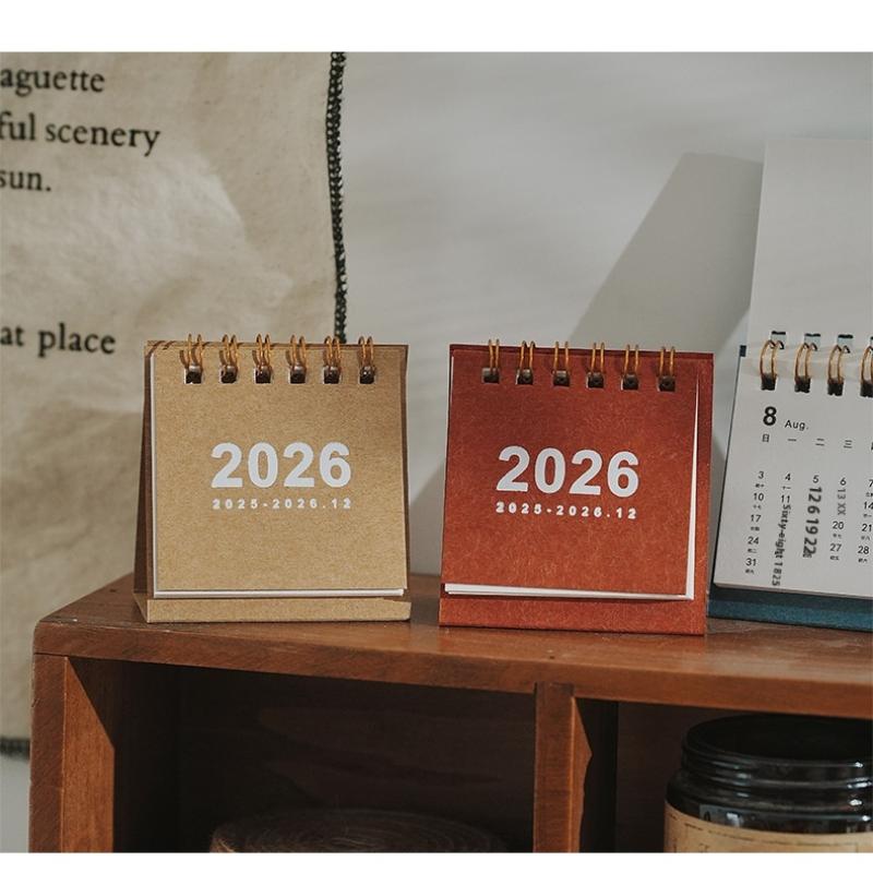 Mini Tischkalender 2026 Klein Stehend Umblätterbar Wochenkalender Kreativer Spiralgebundener Kalender Planer Für Tägliche Terminplanung