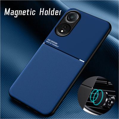 Für OPPO A79 A78 A58 Fall Schutzhülle Für OPPO A98 5G A17 A57 A57S A94 A95 Eingebauter magnetischer Autohalter Telefon Coque Fundas