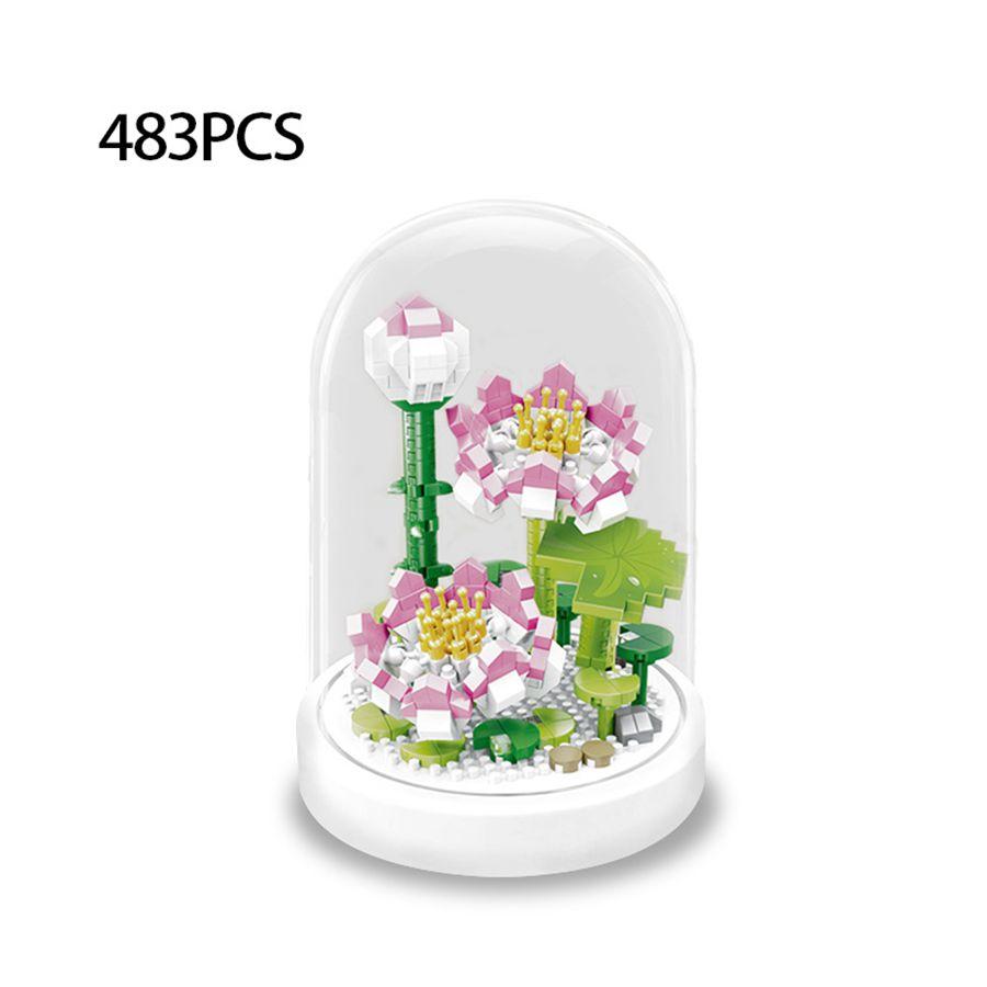 Micro Particle Building Block Flower Simulation Flower Rose DIY Puzzle Assembly Toy Desktop Decoration Children's Toy Girl Gift