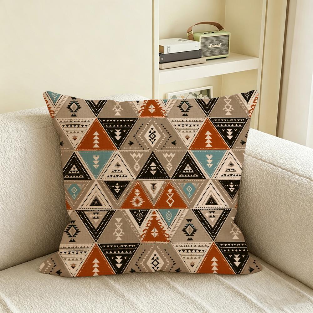 Style Afrohemian Cushion Cover Natural Linen Pillowcase Set AllinOne Decor for Sofa Bedroom  Chair