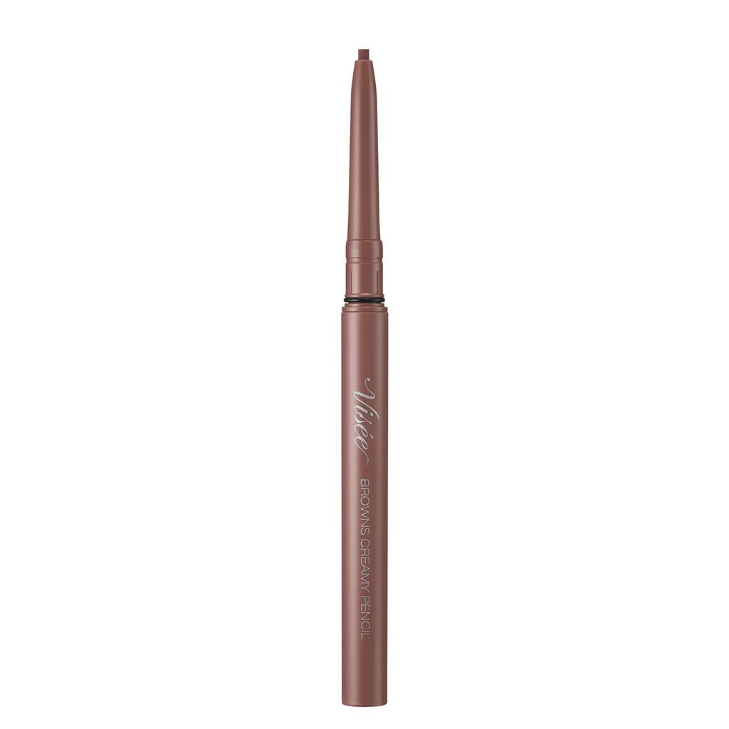 Visee Riche Browns Creamy Pencil Pink Eyeliner, Fragrance-Free, BR302, Brown, 0.1g (x 1)