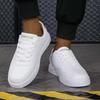 New Men's Casual Pu Leather Shoes Korean Fashion All-Match Sneakers Lightweight Breathable Non-Slip Small White Shoes for Men