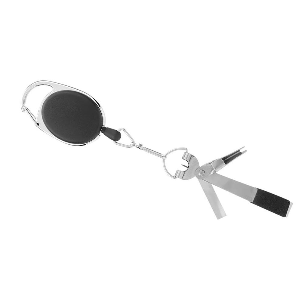 Multifunctional Fly Fishing Tool, Quick Knot Tool, Line Cutter, Nipper, Tackle with Zinger Retractor