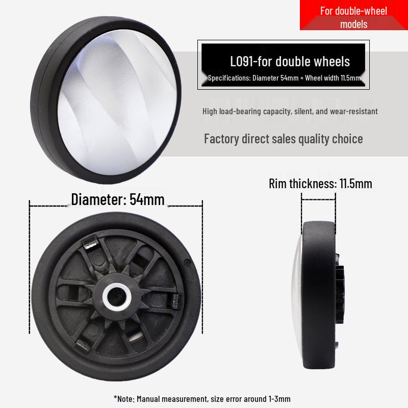 Universal Wheel Replacement for Luggage Suitcase: Leather Caster Rubber Roller Rim Repair Accessories