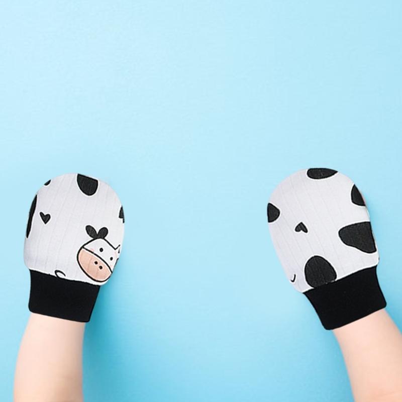 No Scratch Mittens Socks Set Toddler Mitts Baby Mittens Cotton Gloves Footwear Baby Breathable Gloves for Boys Girls