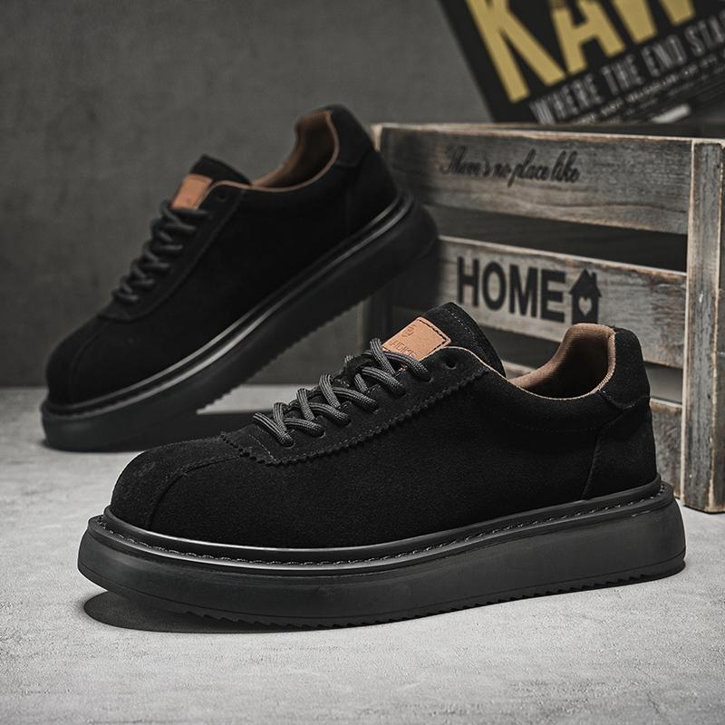 Brand Men Casual Genuine Leather Shoes Thick Bottom Office Oxford Business Shoes Comfy Antiskid Outdoor Running Sneakers Shoes