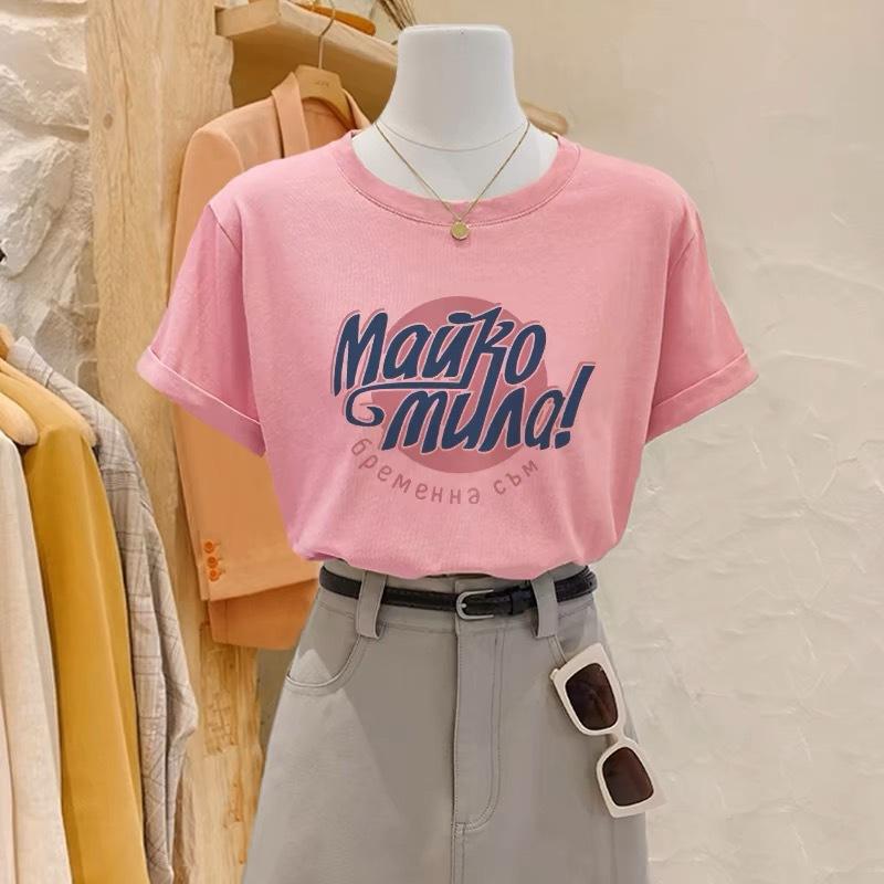Fashion cotton short-sleeved t-shirt women's 2025 summer new versatile and thin top niche design sense