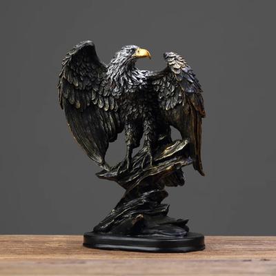 Vintage Kanatlı Kartal Oyma El Sanatları Dekoratif Aksesuarlar Zenginlik Hayvan Soyut Heykeller Ev Ofis Masaüstü Dekorasyonu Hediyeler