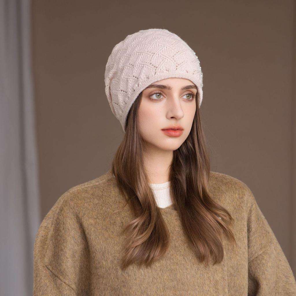 Autumn and Winter Knitted Hat, Ear Protection, Warm Pullover, Wool Hat