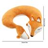 Podróżna poduszka na szyję w kształcie lisa Miękka powietrzna poduszka w kształcie litery U Poduszka zdrowotna (Brązowy Lis)