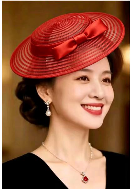 British Elegant Retro Spring Summer New Arrival Bow Decorated Banquet Sun Hat For Women Fashionable Outdoor Headwear