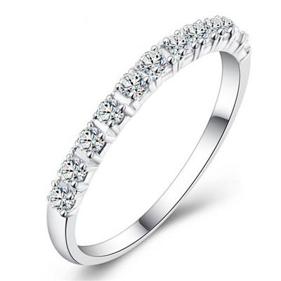 Ladies' Zircon Inlaid Ring