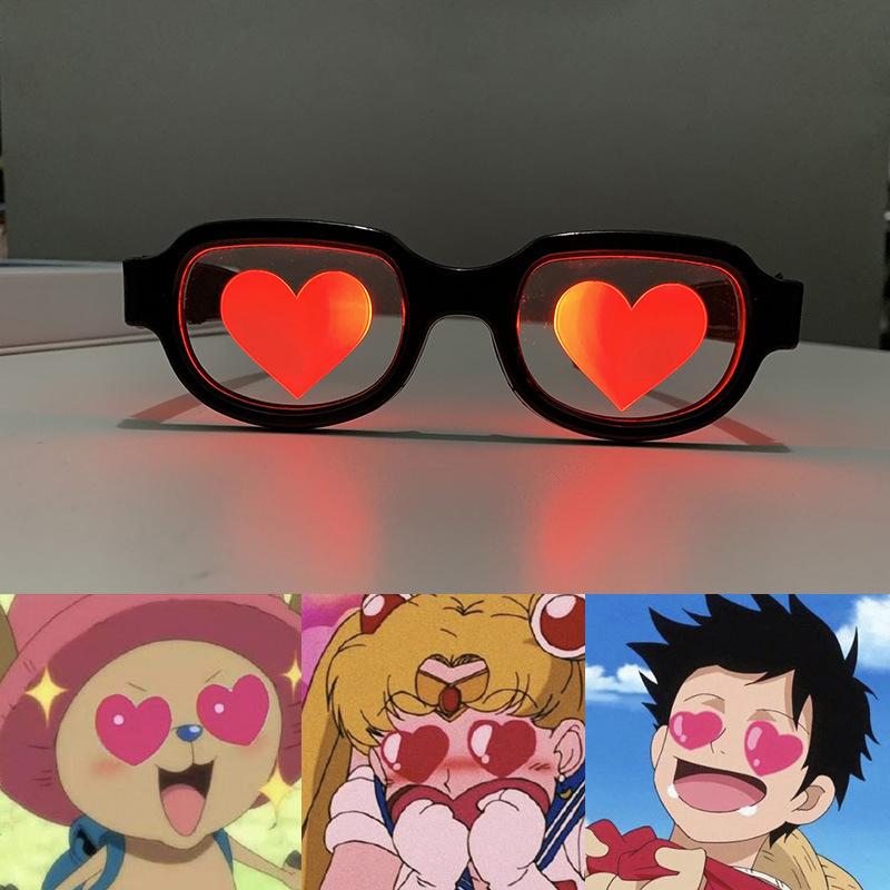 Funny Led Glowing Glasses Special Effect Luminous Glasses Cool Anime Flash Eye Glasses Sense Of Technology Eyewear For Party
