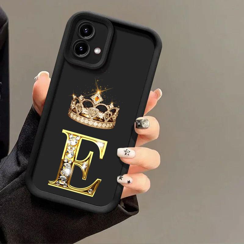 

Crown Letter E K M L J Phone Case for Motorola Moto Edge 40 NEO 50 Pro 60 G05 G14 G15 G24 G32 G35 G52 G53 G60 G75 G84 G85 Cover Moto E40