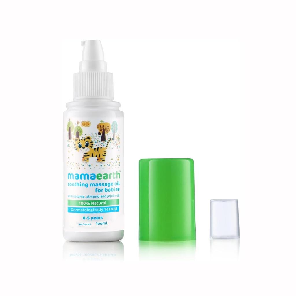 Mamaearth Soothing Massage Oil for Babies (100 ml, 0-5 Yrs,White)