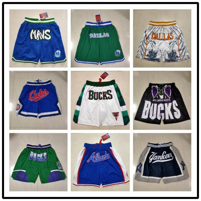 Mens Basketball Shorts With Team Embroidery NBA Style Loose Fit Athletic Pants Practice Casual Wear
