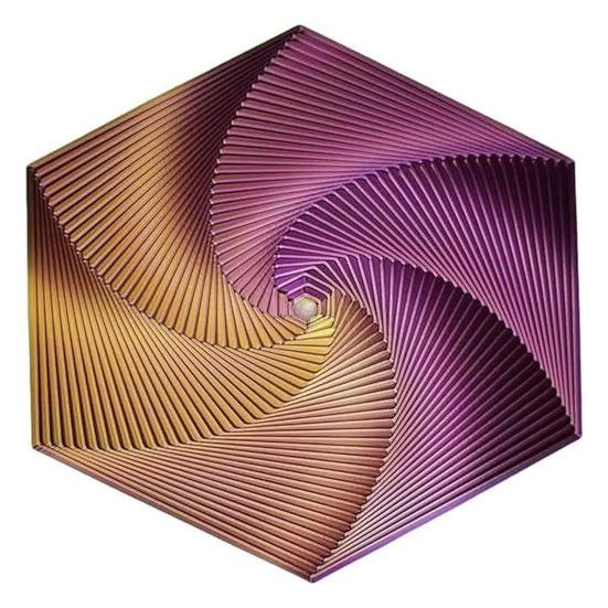 7CM Fractal Fidget Hexagon 3D Printed Anxiety Stress Relief Kids Pocket Size Travel Adults Hexagon Sensory Toy Mindful Meditation Tool