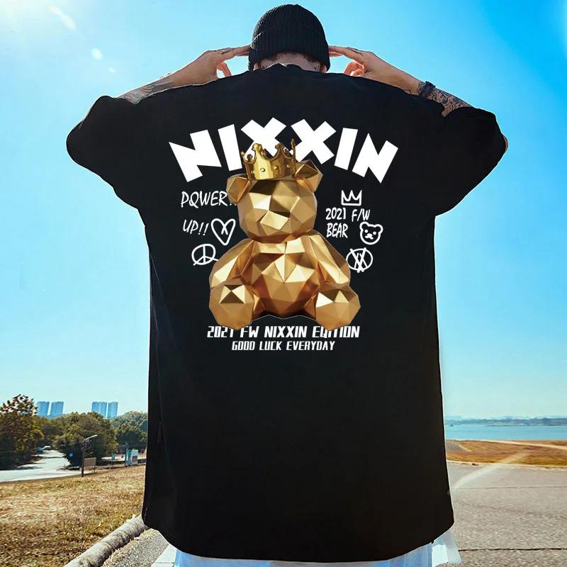 Hip Hop Oversize T Shirt Men Streetwear Harajuku Cartoon Print Tshirt Short Sleeve Cotton Loose HipHop T-Shirt Plus Size 5XL