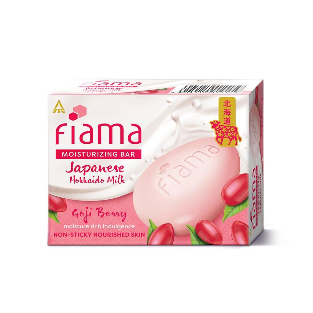 Fiama Feuchtigkeitsspendende Seifenstück Japanische Hokkaido-Milch Goji-Beere 125g Tiefe Hydratation Hautpflege