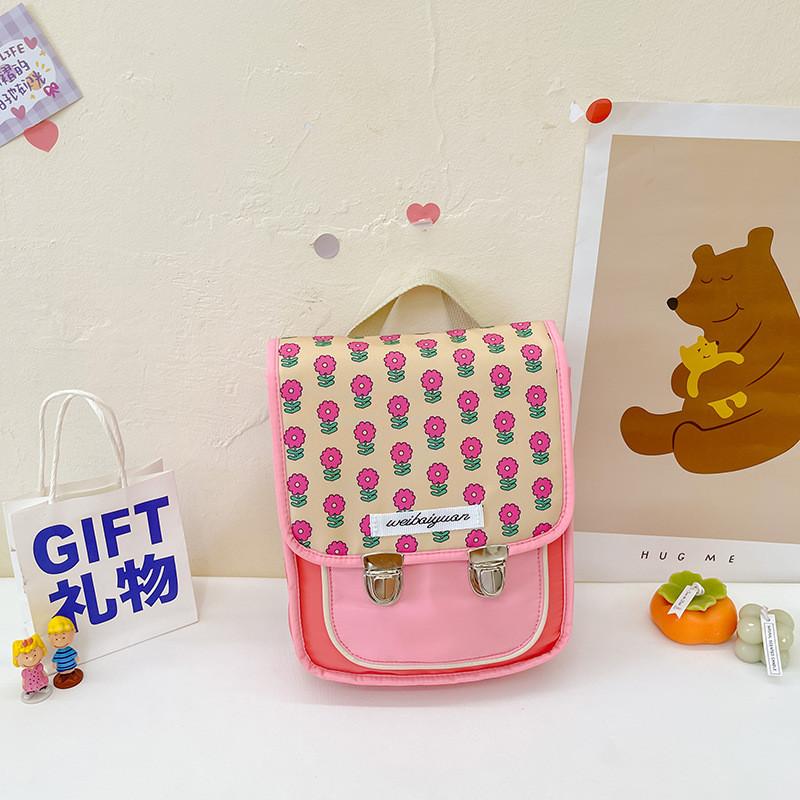 Trendy Gender-neutral Kids Backpack Durable Nylon Material With Soft Handles For School And Travel