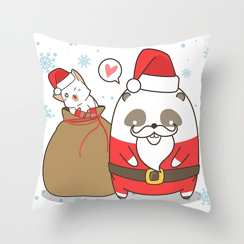 Christmas Elk Home Pillowcase Christmas Printed Bed Home Decor Cushion Cover Christmas Decorative Pillowcase