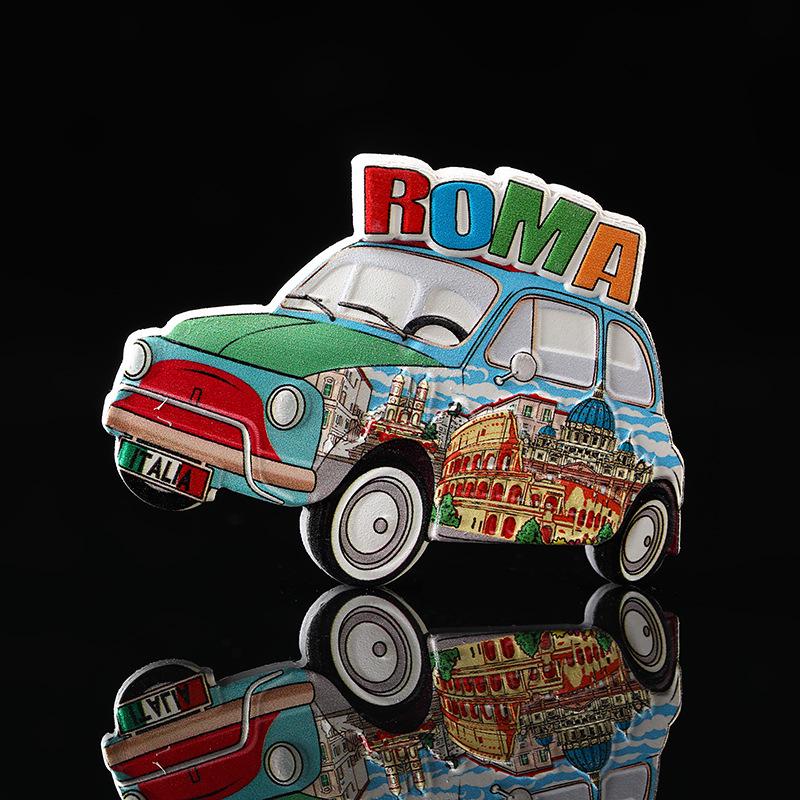 

Resin Magnetic Stickers for Refrigerator Cute Italy Roma Traveling Souvenirs Decor for Kitchen Fridge Magnetic Stickers Decor