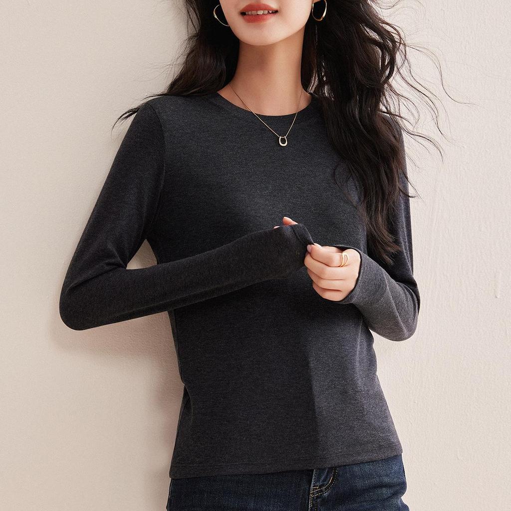 Damen Slim Fit Merino-Wolle Tencel Baselayer Oberteil - Rundhalsausschnitt, Dehnbar, 2026 Edition