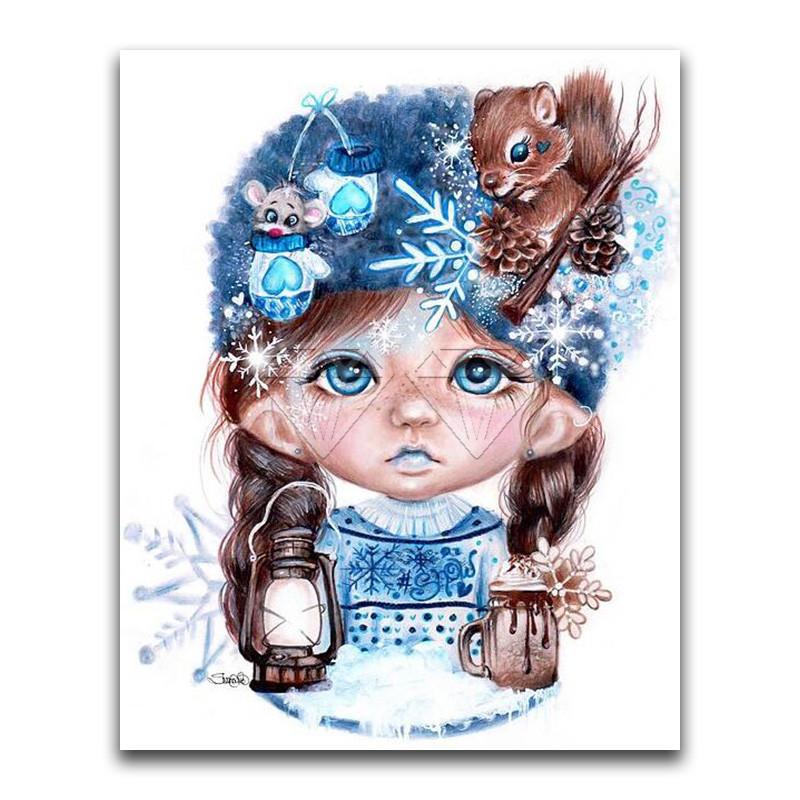 5D-Diamant-Malerei-Set zum Selbermachen, Bildschirmmädchen, Diamant-Stickerei, Strass-Dekorationen für Zuhause