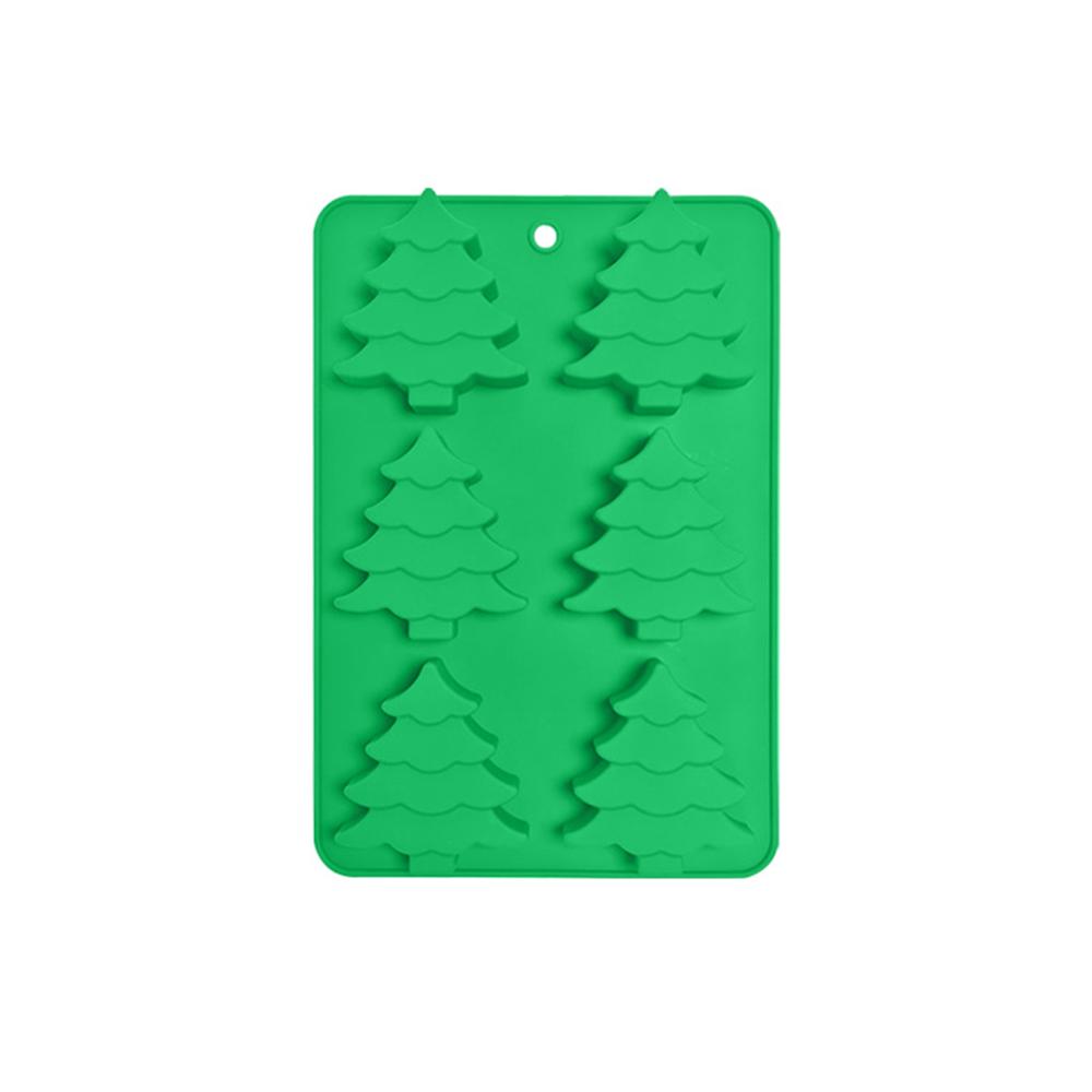 

1/2pcs Christmas Silicone Baking Molds Christmas Trees Diy Homemade Baking Tools Chocolate Mousse Cake Decoration Accessories зелёный