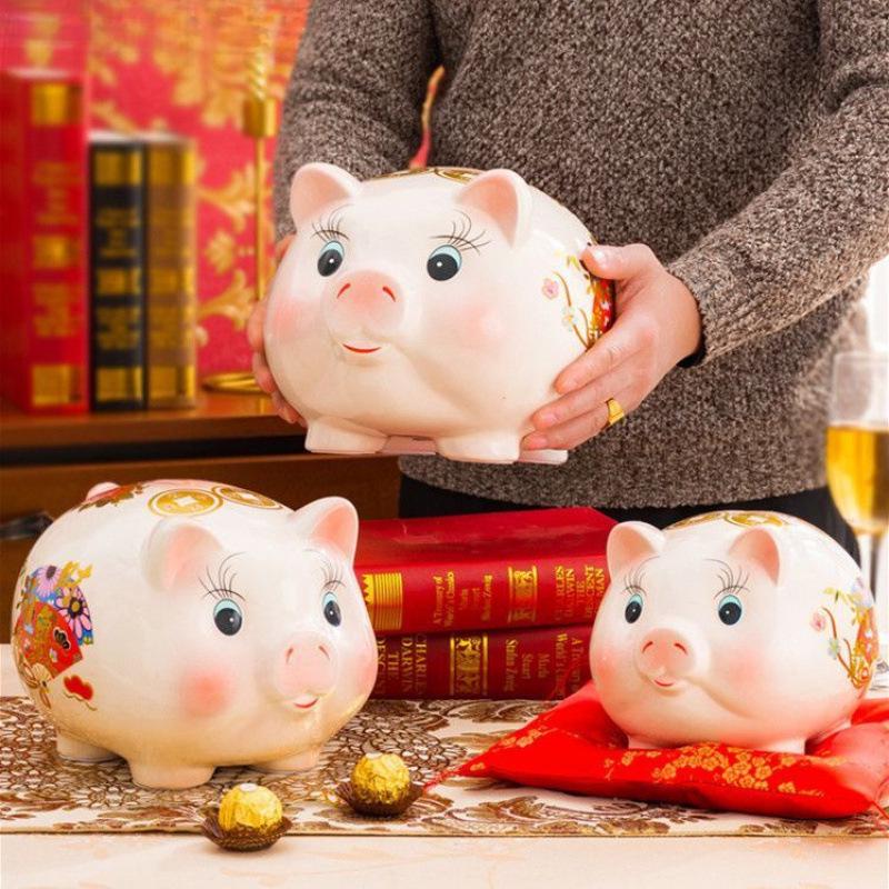 Ceramic Large-Capacity Piggy Bank for Adults & Kids - Cute Savings Bank