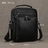 Men'S Shoulder Bag Leather Fashion Handbag Cowhide Shoulder Messenger Bag Ipad Bag Simple Men'S Bag Casual Satchel