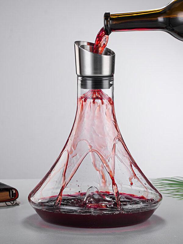 ZISIZ Glass Wine Decanter with Ice Bucket