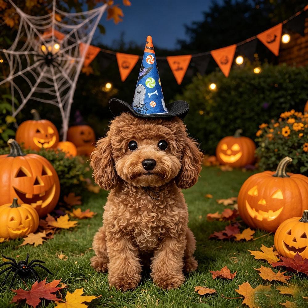 Halloween Pet Winter Warm Clothing Set, Dog Clothes Winter Style, Cat Costume