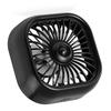 Auto Lüftungshalterung Ventilator Buntes Licht 3 Windgeschwindigkeiten Geräuscharm USB Kühlventilator für Fahrzeuge Schwarz