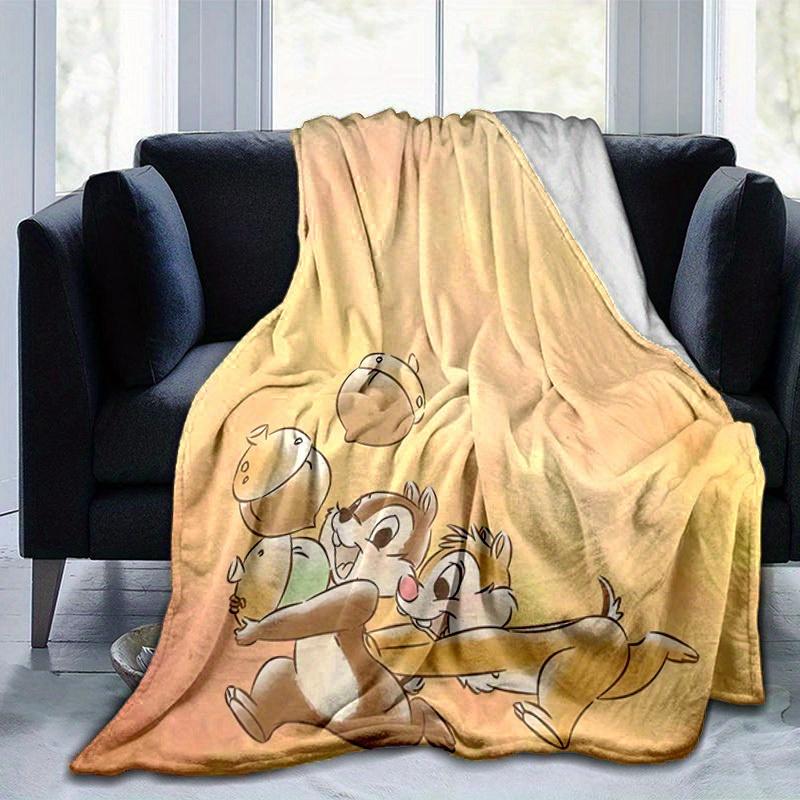 1pc, Charming Chip 'n Dale Acorn Adventure Blanket Cozy Home Decor Blanket for Couch, Bed, Travel, Camping, Car, Beach, Office Nap Perfect