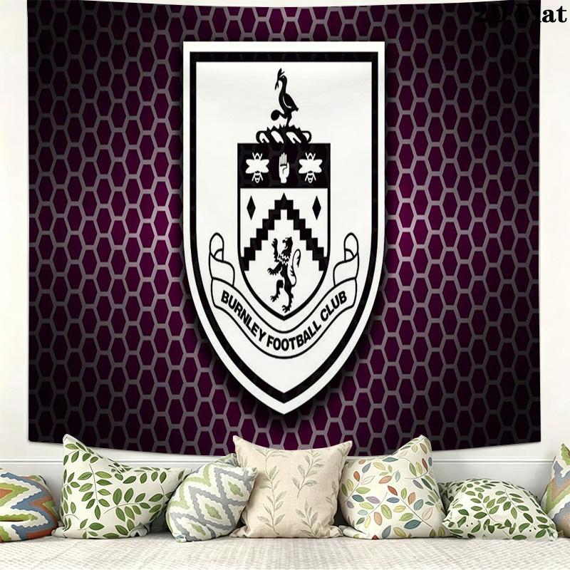 Arazzo da Parete Burnley FC Appeso Estetico alla Parete Coperta in Tessuto Stampato Arazzi Decorativi per Camera da Letto Soggiorno Decorazione per la Casa