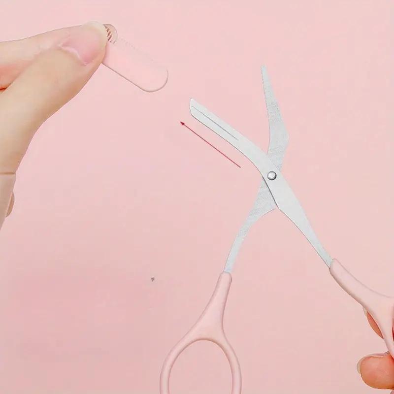 Eyebrow Trimmer Set, Curved Eyebrow Razor, Eyebrow Scissors With Comb, Convenient Easy Beauty Tools For Beginners