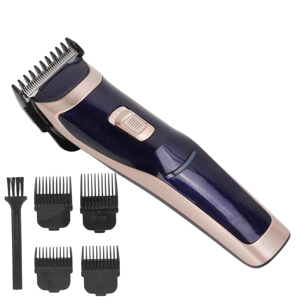 Electric Hair Trimmer Stainless Steel Blade 4 Guide Combs Professional Haircut Grooming Clipper