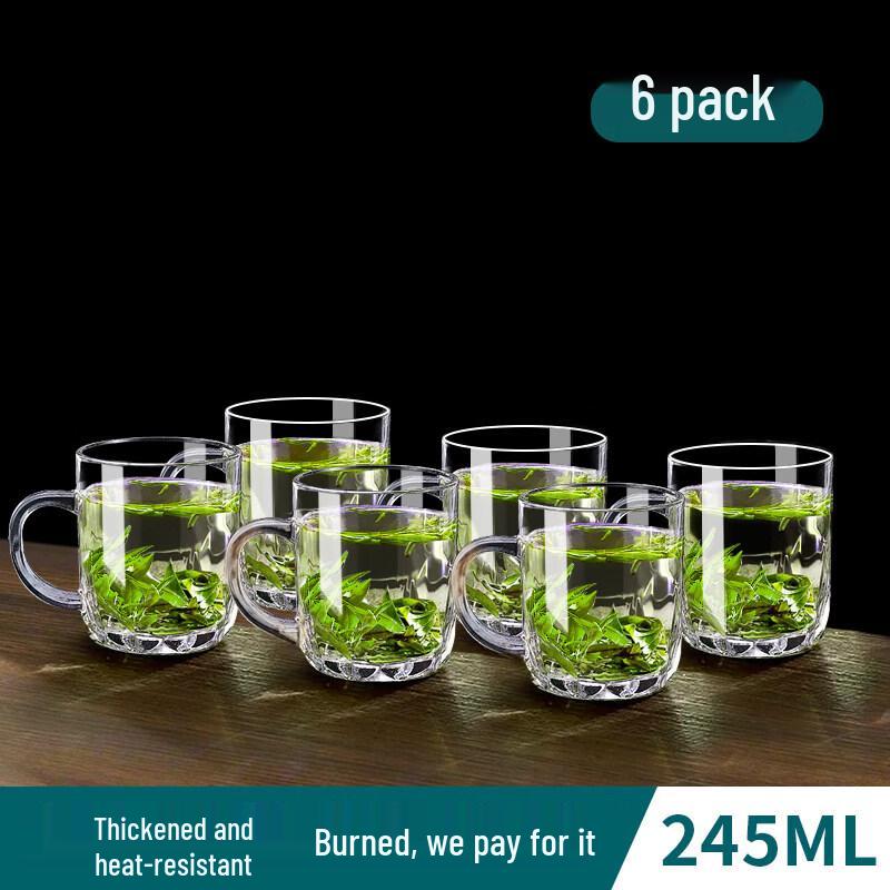 ZISIZ Heat-Resistant Glass Cup with Handle