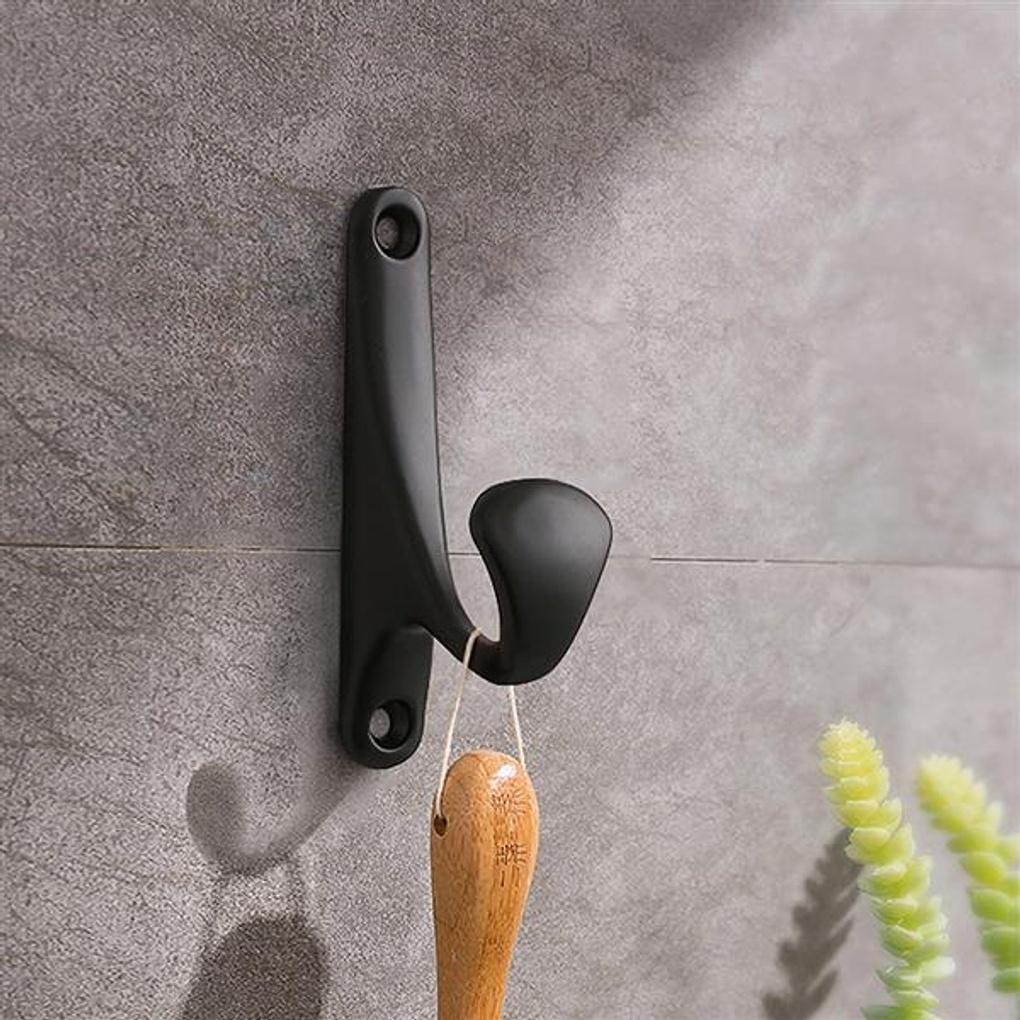Nordic style single hook hanger (black) / wardrobe wall hanger