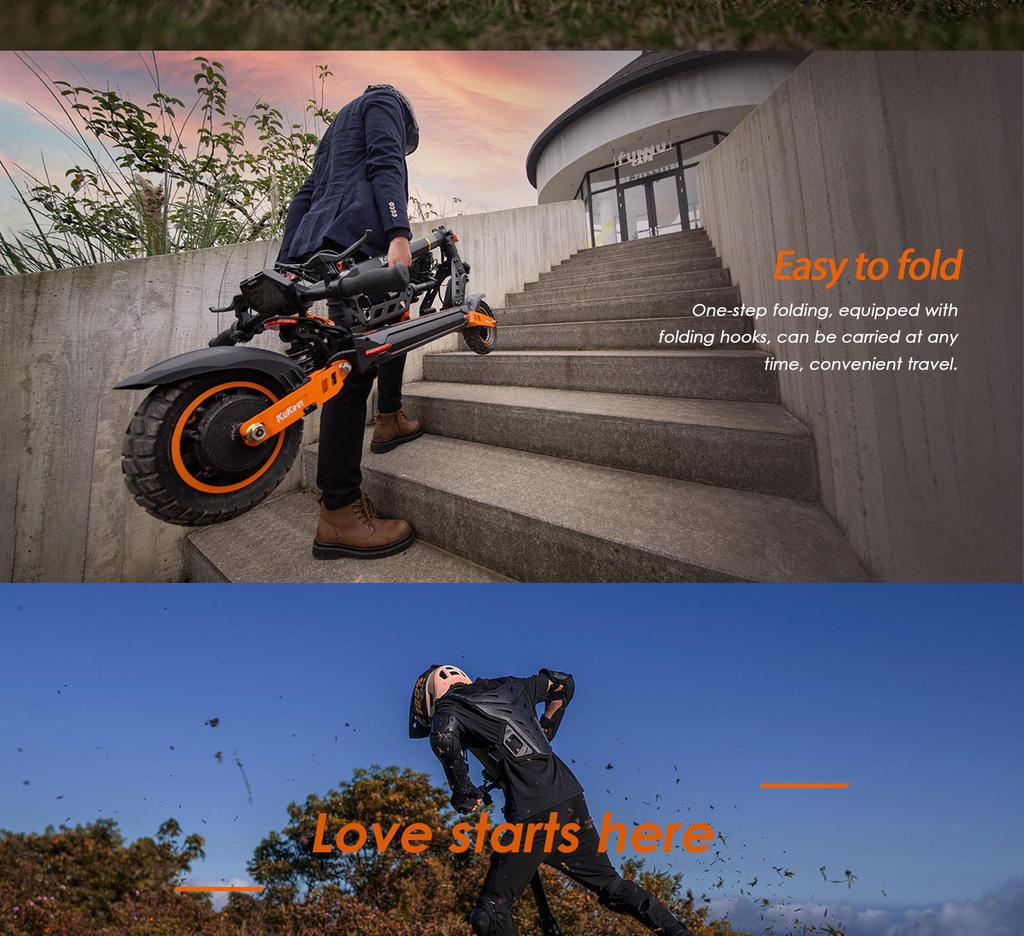 Patinete Eléctrico Plegable Kukirin G2 Max Motor 1200W Patinete Eléctrico Para Adulto Velocidad Máxima 55KM/h 48V 20.8AH Autonomía 70Km Carga 120kg
