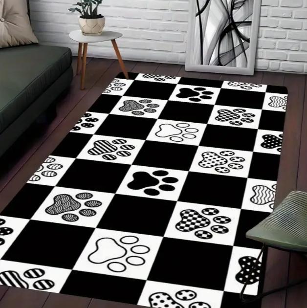 

1PC Dog Paw Anti Slip Floor Mat Living Room Bedroom Entrance Carpet Outdoor Indoor Floor Mat Home Room Retro Decoration Mats 40X60CM