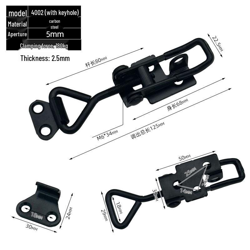 Adjustable 304 Stainless Steel Door Bolt Latch Toggle Fixture