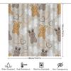 Adorable Rabbit Heart Shower Curtain Modern Bathroom Decor, Waterproof Fabric For Kids Bathing Room 72 X 72 Inches