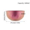 Pure Titanium Thickened Double-Wall Salad Bowl, Multicolor Double-Layer Ice-Flake Texture Home Food Storage Soup Bowl Tableware