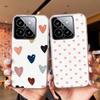 For Xiaomi Mi 14T 15T 13T 12T 10T 11T Pro 14 12 11 13 Lite 15 Note 10 Transparent Clear Cover TPU Silicone Heart Love Phone Case